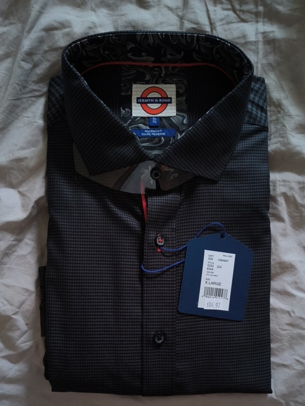 Black Textured Dress Shirt